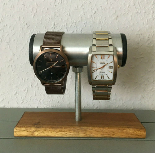 Uhrenhalter - Uhrenständer - Uhrenaufsteller - Halter für Uhren aus Holz und Alu