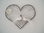 Hochzeit Herz aus Metall dekoriert als Geschenk Einzelstück Handarbeit