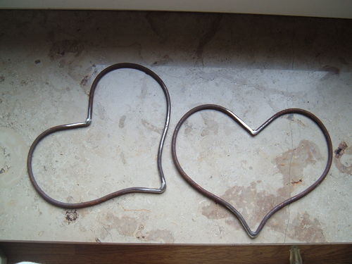 Heart decoration for window sill, shelf, office ... Handwork! made of metal