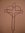 Cross with heart of metal for inside and outside Christmas decoration handwork