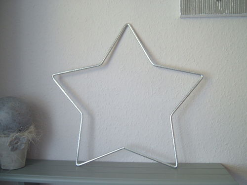 Stern Metallstern verzinkt als Wanddekoration Fensterdekoration Handarbeit aus 6mm Rundeisen 50cm