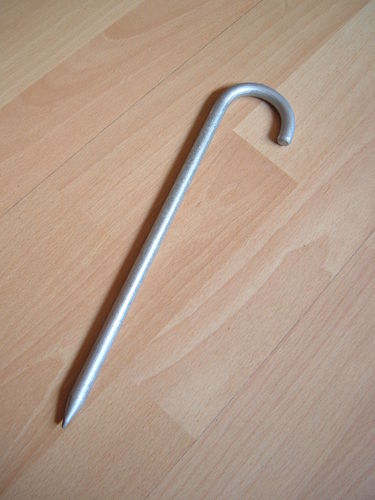 Metal pegs - Metal hanger - Ground nails - Metal hook - Zelthering - Galvanized