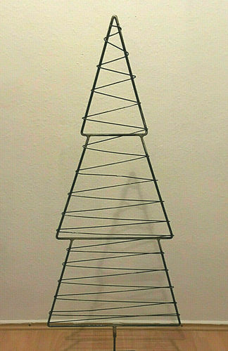 Christmas tree made of metal fir-tree wrapped in wire - height 1.35 meters