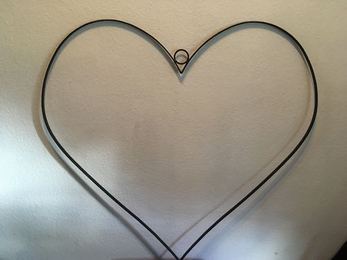 XXL Herz aus Metall Ø 1 Meter mit Ring zum aufhängen