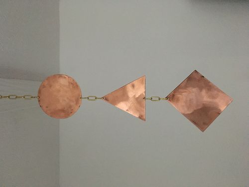 Ursymbole der Menschheit - Kreis / Dreieck / Viereck aus Kupfer - Aufhänger